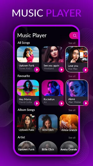 Mp3 Music and HD video player Screenshot 2