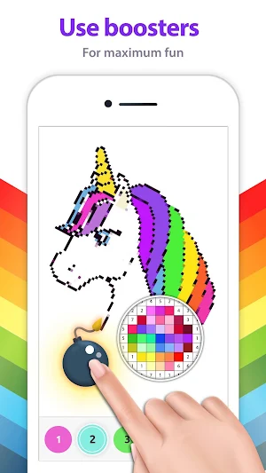 Unicorn Coloring Book - Color by Number Screenshot 3