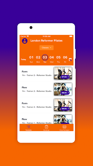 London Reformer Pilates Screenshot 2