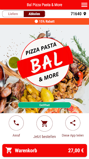 Bal Pizza Pasta & More Screenshot 0