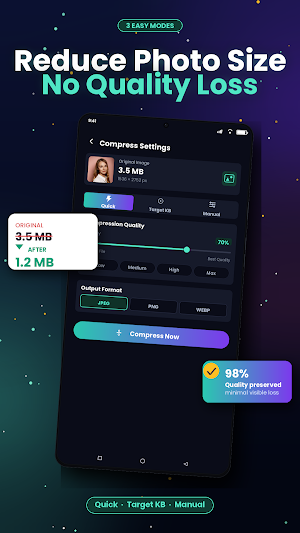 Photo Compressor: Reduce Size Screenshot 1