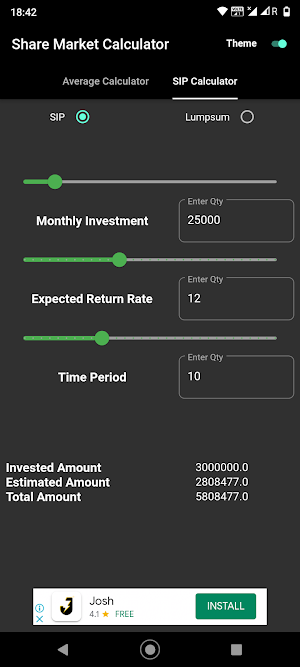 Share Market - SIP & Average Calculators Screenshot 0