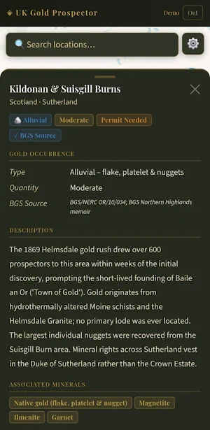 UK Gold Prospector Screenshot 3