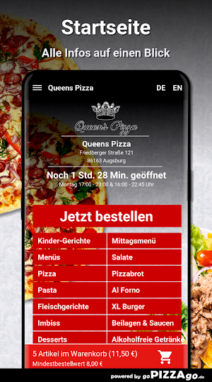 Queens Pizza Augsburg Screenshot 1