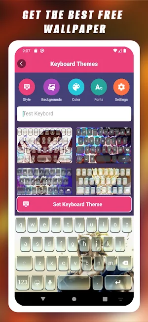 Anime Saiyanz Keyboard Theme Screenshot 2