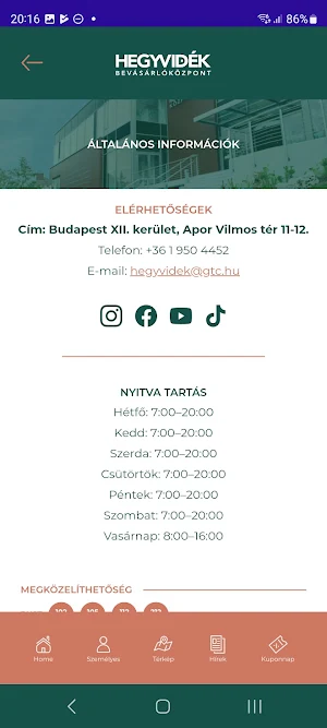 Hegyvidék Bevásárlóközpont Screenshot 1