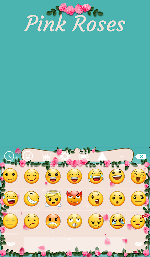 Pink Roses Animated Keyboard + Screenshot 3