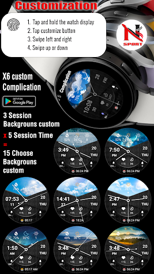 N-SPORT39 SessionTimeWatchface Screenshot 3