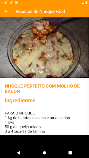 Receitas de Nhoque Fácil Screenshot 3