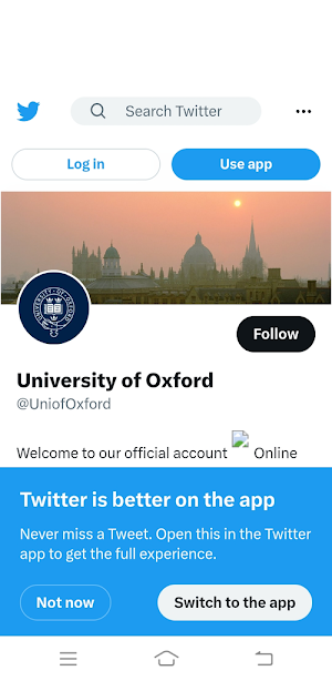 unvirsity of Oxford Screenshot 1