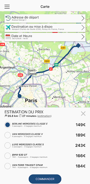 CDG LIMOUSINE Screenshot 2