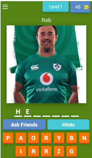 Ireland Rugby - Guess Quiz Screenshot 0