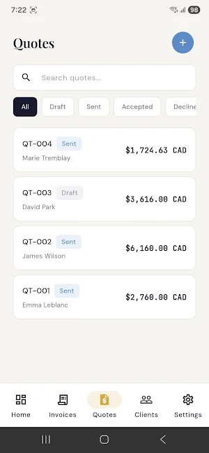 Drumblow Invoice Screenshot 2