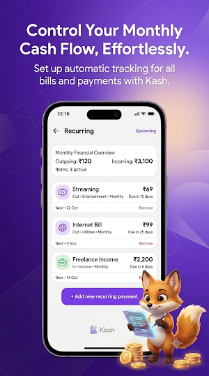 Kash: Your Money Companion Screenshot 2