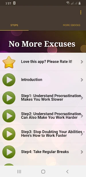No More Excuses Screenshot 1