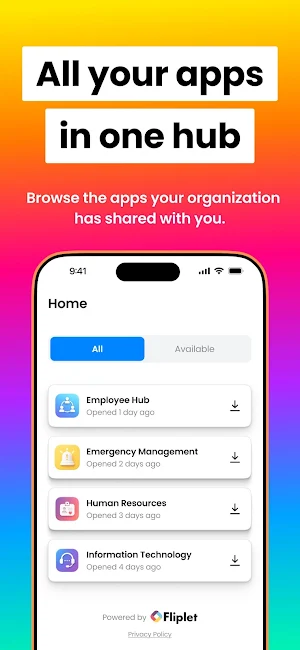 Fliplet Hub Screenshot 0