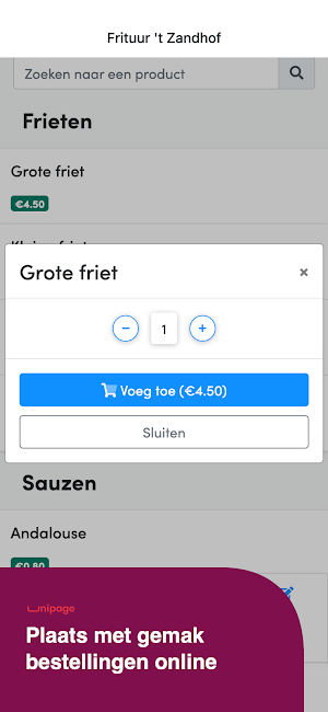 Frituur 't Zandhof Screenshot 0