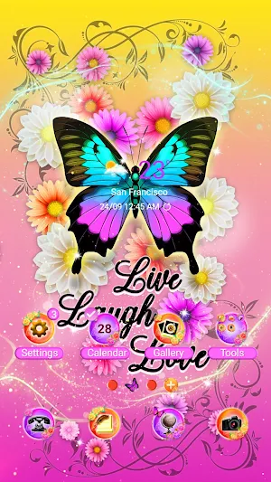 Butterfly Live Laugh-Wallpaper Screenshot 0