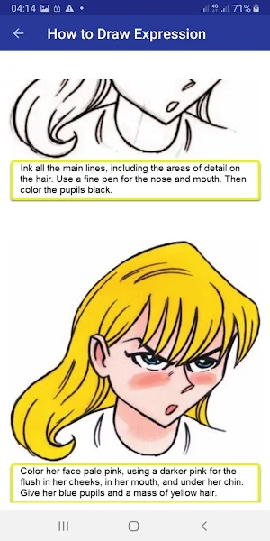 Facial Expressions Drawing Tutorial Screenshot 2