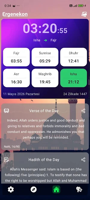 Prayer Times: Qibla & Quran Screenshot 1