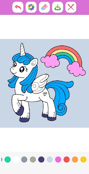 Little Unicorn Coloring Book Screenshot 0