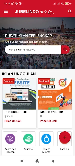 JUBELINDO: Pasang Iklan Gratis Screenshot 1