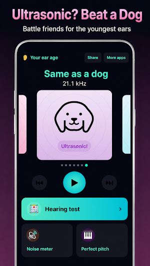 Ear Age & Pitch: Hearing Quiz Screenshot 2