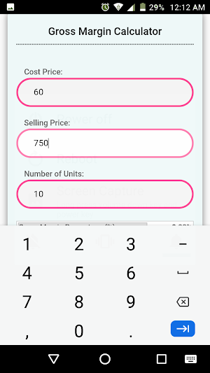 Gross Margin Calculator Screenshot 0