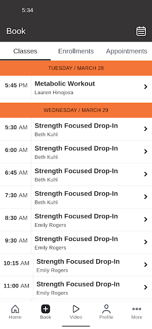 Workout1 - Michigan Screenshot 1