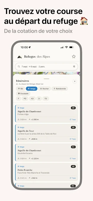 Refuges des Alpes Screenshot 3