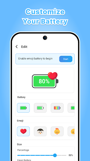 Emoji Battery Icon Status Bar Screenshot 1