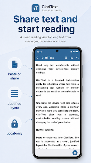 ClariText: Text Reader Screenshot 1