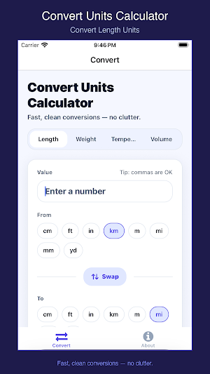 Convert Units Calculator Screenshot 0