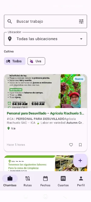 Agrochamba – Empleos Agrícolas Screenshot 1