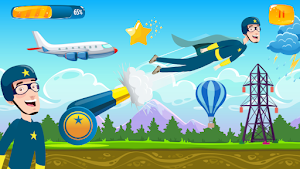 Cannon Man Fly To infinity. Screenshot 2
