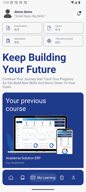 Academia LMS Screenshot 1