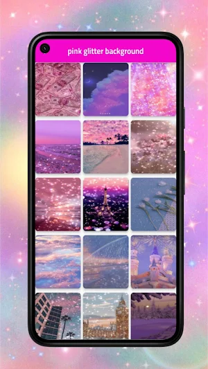 pink glitter background GIF Screenshot 1