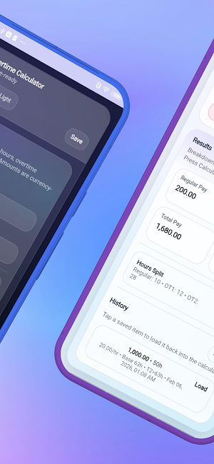 Overtime Calculator Screenshot 2