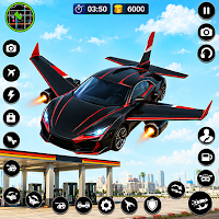 Flying Car Stunt Games