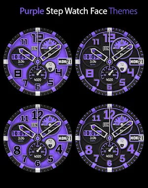 Purple Step Watch Face Screenshot 2