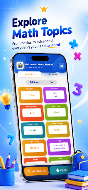 Zentix: AI Math Games for Kids Screenshot 1