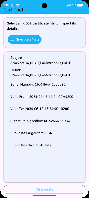 Cert Tool Screenshot 0