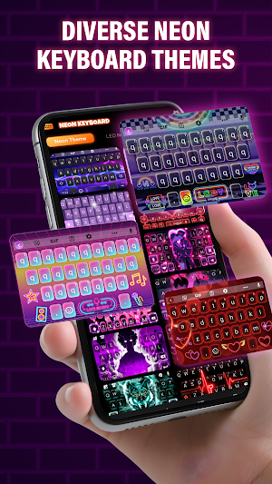 Neon Love Keyboard Theme Screenshot 0