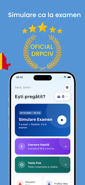 Chestionare Auto DRPCIV 2026 Screenshot 1