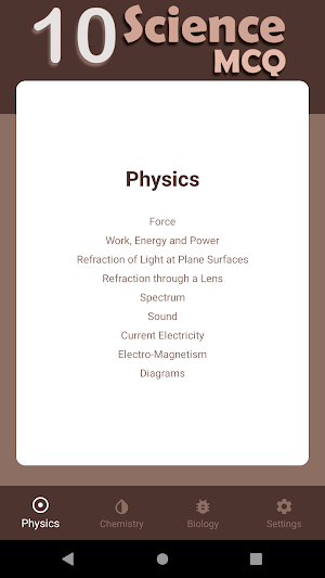 ICSE MCQ for Class 10th (Science) Screenshot 0