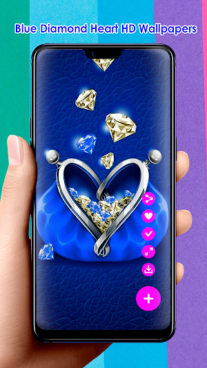Blue Diamond Hearts Wallpapers Screenshot 1