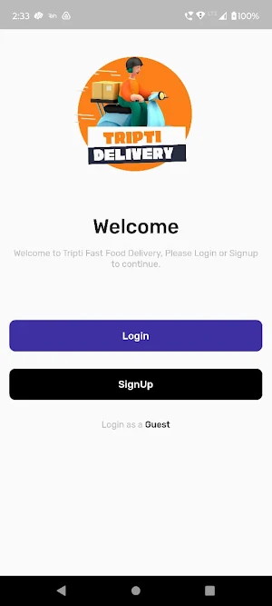 Tripti Fast Food Delivery App Screenshot 0