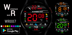 WR 007 Digital Watch Face Screenshot 0