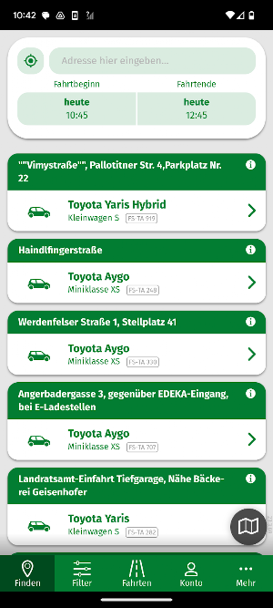 Stadtteilauto Freising Screenshot 1
