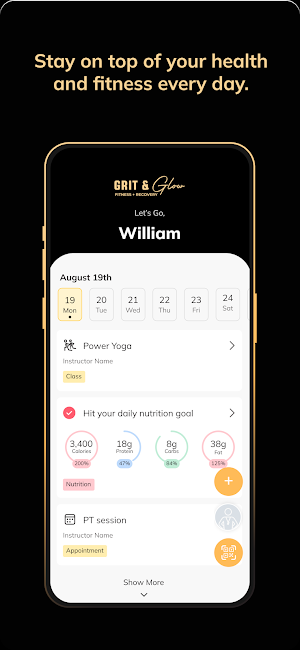 Grit and Glow Fitness Screenshot 1